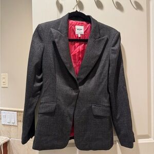 Moschino Gray Jacket with Pink Interior